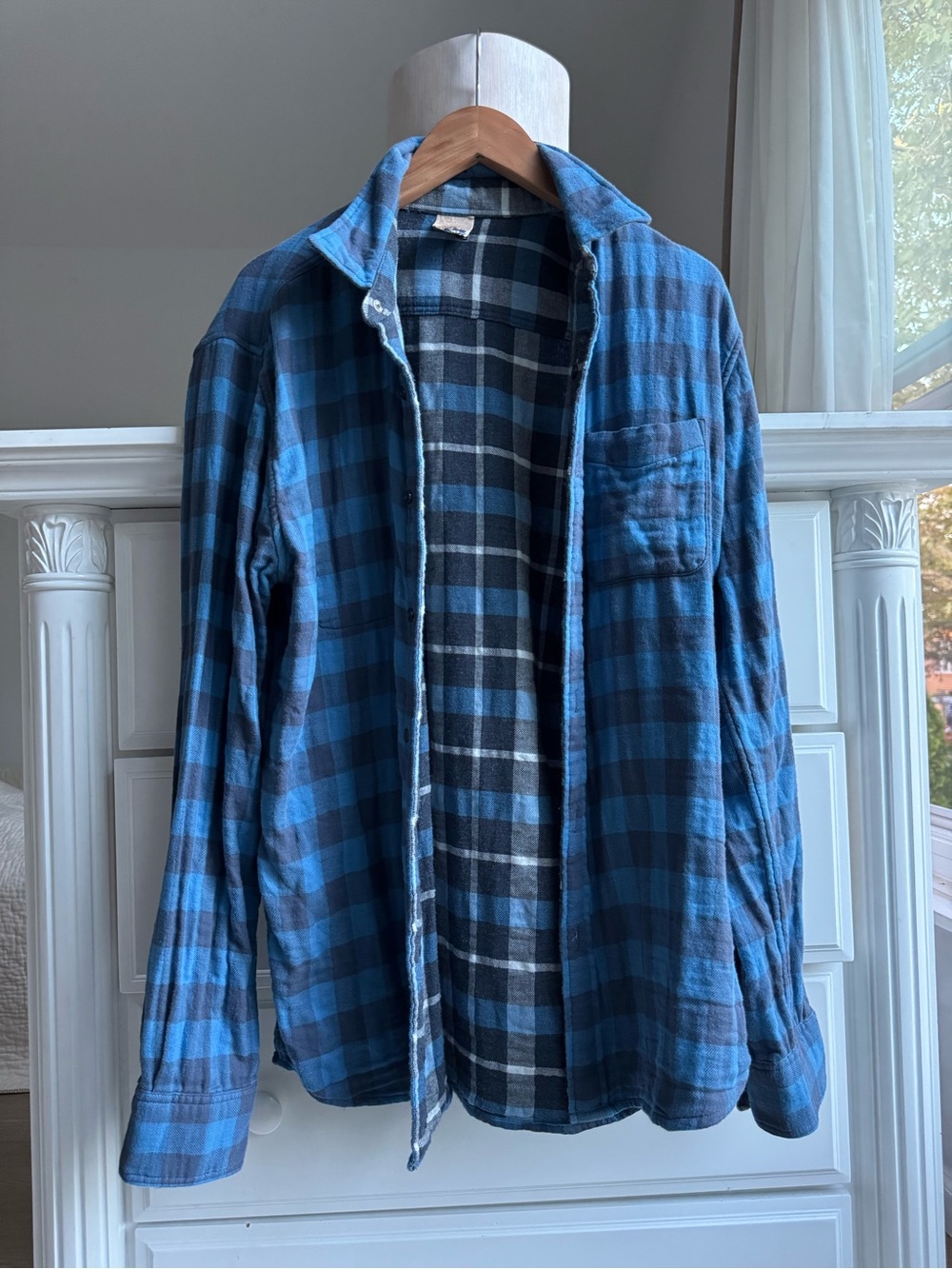 Faherty Reversible Plaid Flannel Shirt Men’s Size M